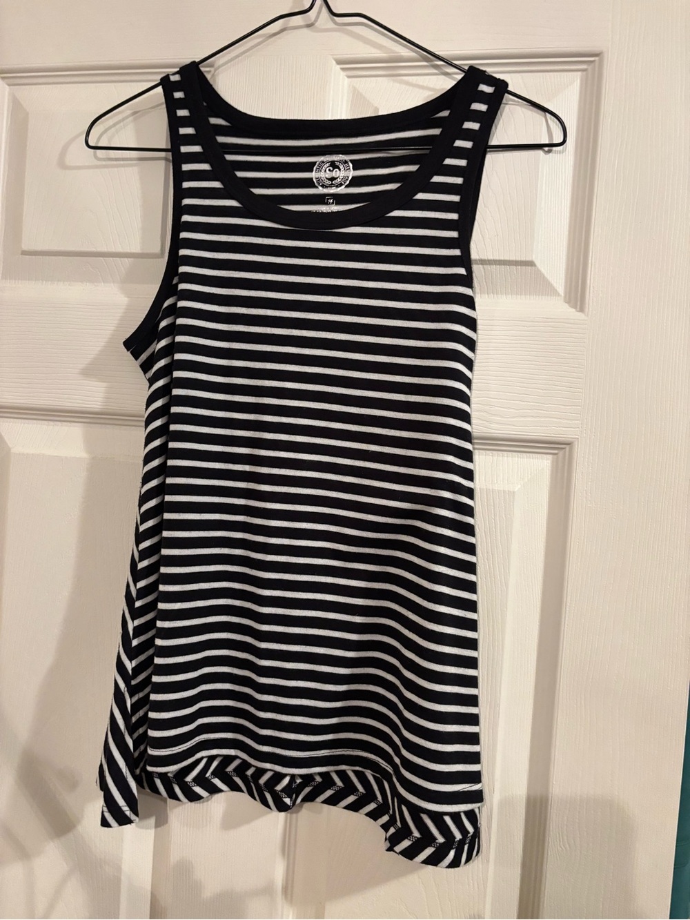 SO Black & White Striped Tank Top